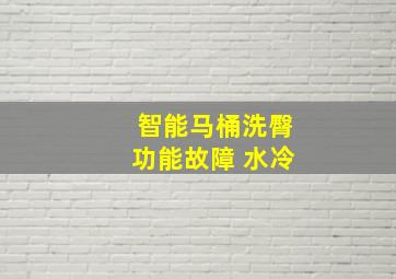 智能马桶洗臀功能故障 水冷